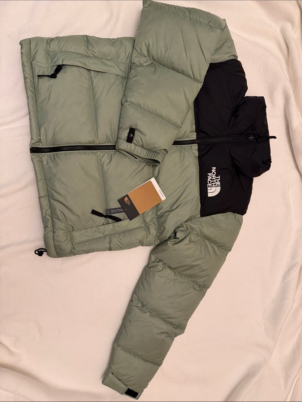The North Face Men’s Sage Green and Black Puffer Jacket